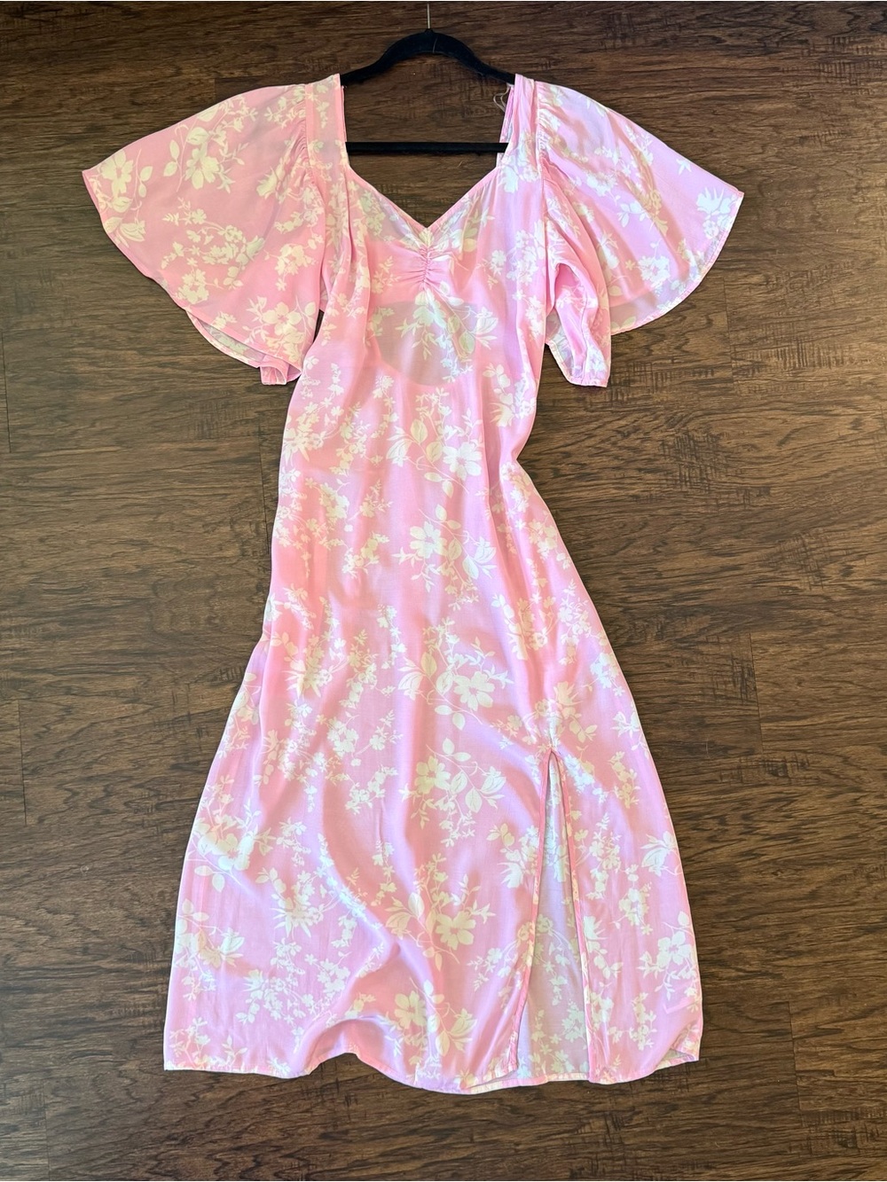 a new day Pink Floral Midi Dress
